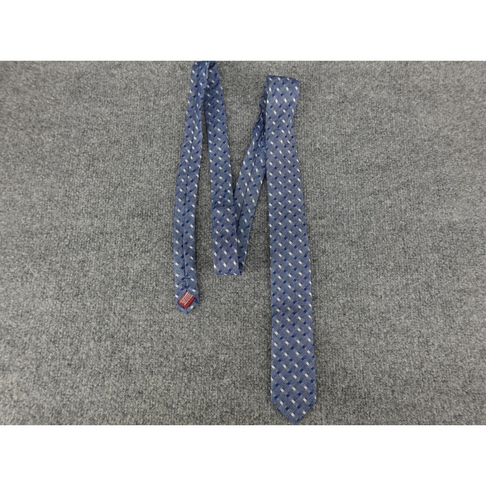 Original Penguin Necktie Mens OS Blue Excellent Cotton Geometric Slim‎ Tie